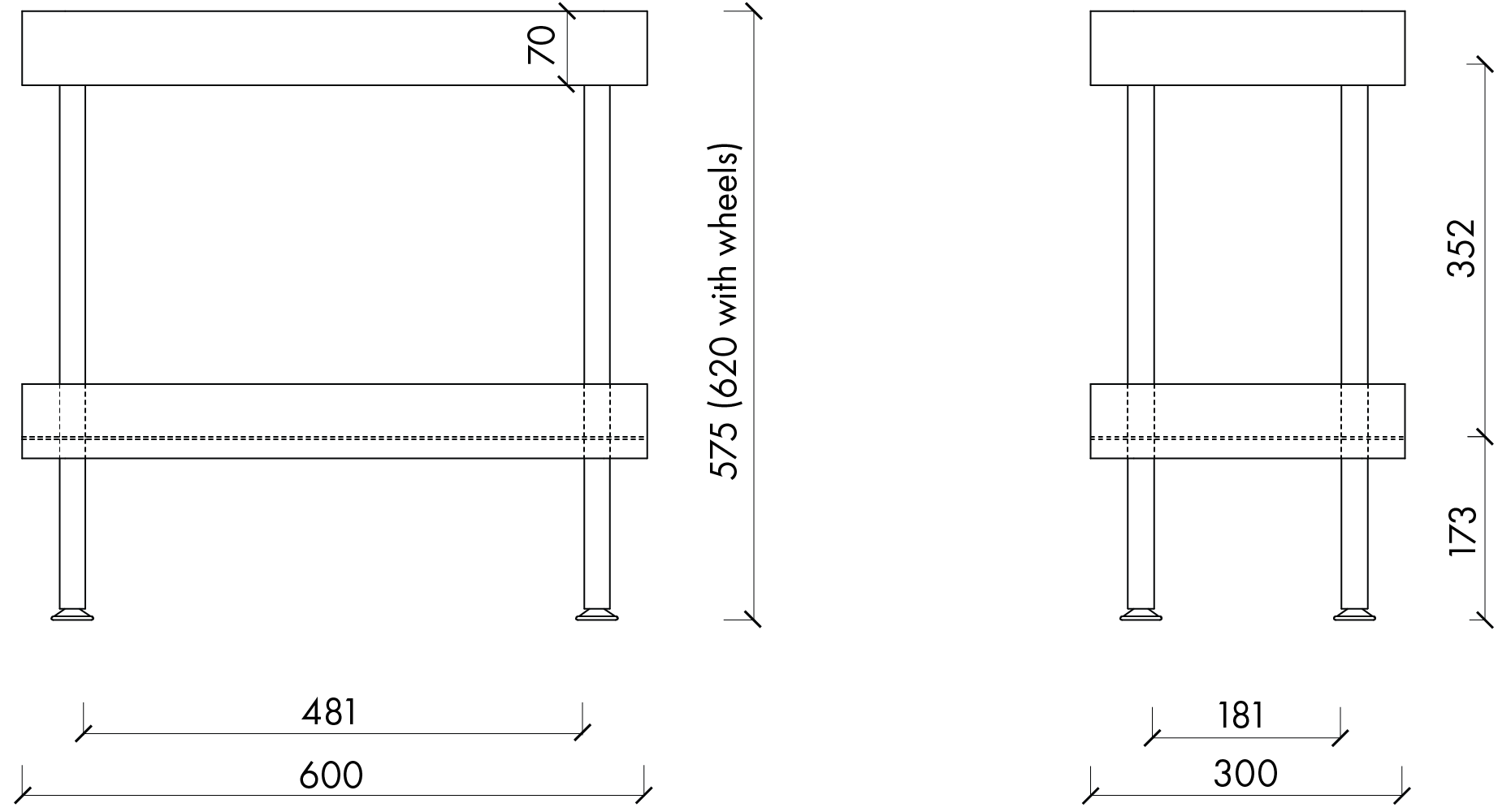 Nolle Console 2-tier - Fensi Furniture